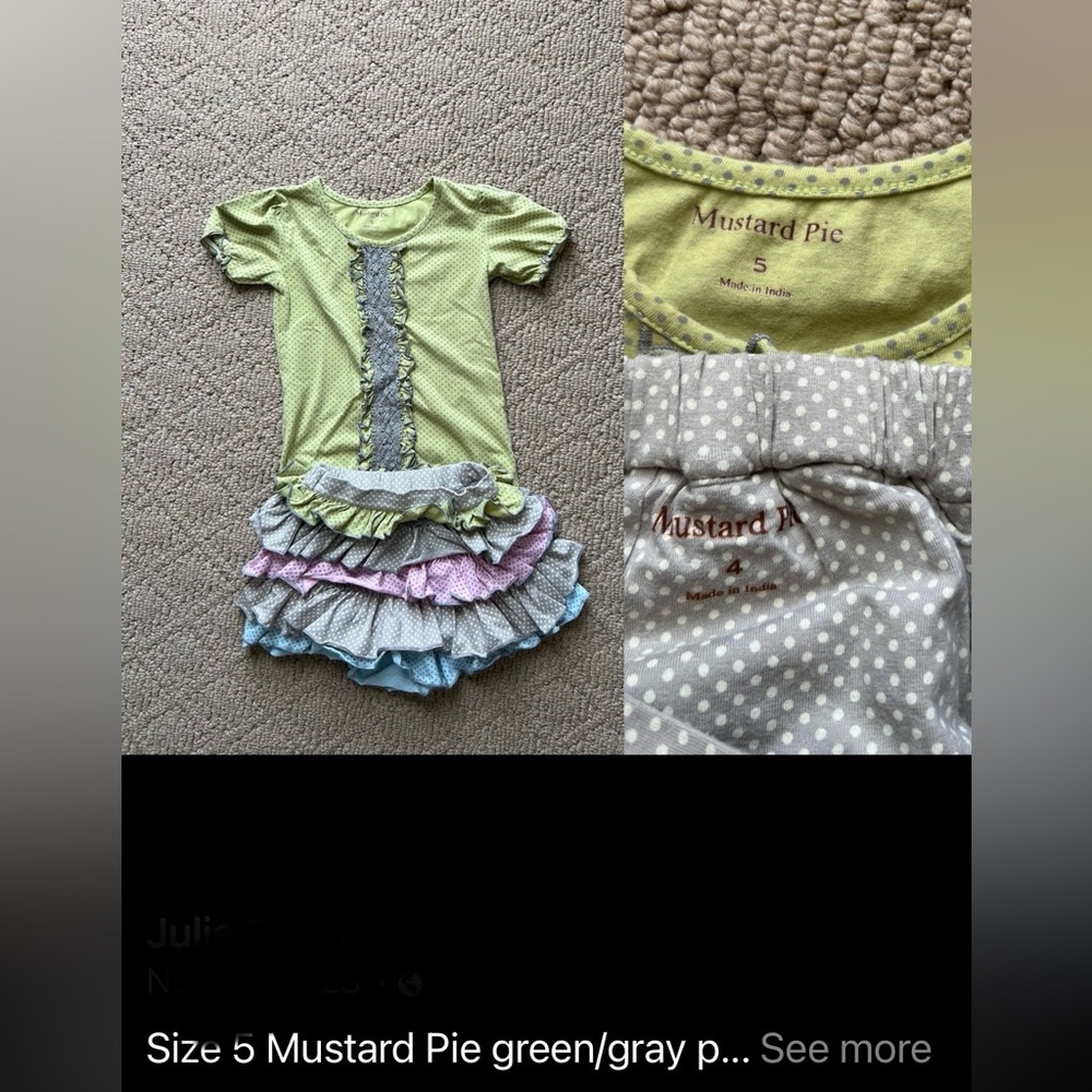 MUSTARD PIE! SPRING, SUMMER! All items purchased new;only worn by my daughters.